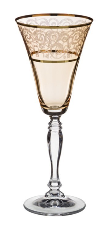 Набор бокалов для вина из 6 шт. "виктория" амбер 230 мл. Crystalex Cz (674-316) 