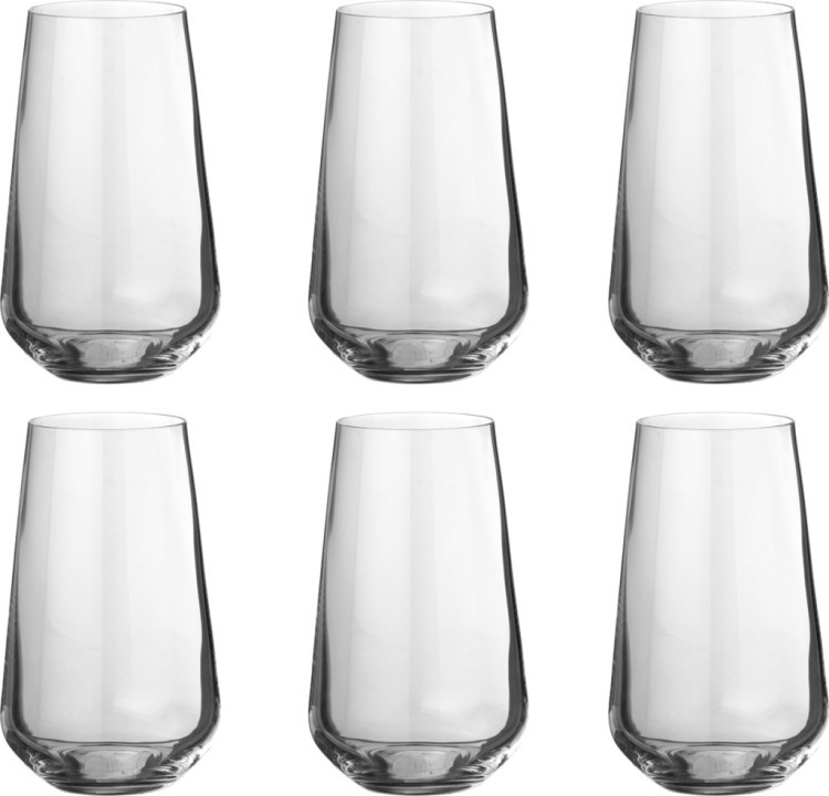 Набор стаканов для воды из 6 шт. "сандра" 440 мл. высота=13,5 см. Bohemia Crystal (674-181)