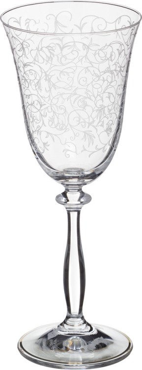 Набор бокалов для вина из 6 шт. "анжела" 250 мл. Crystal Art (615-629)