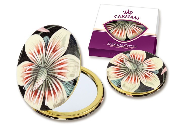 Зеркало карманное Экзотический цветок Carmani ( CAR181-5212-AL )