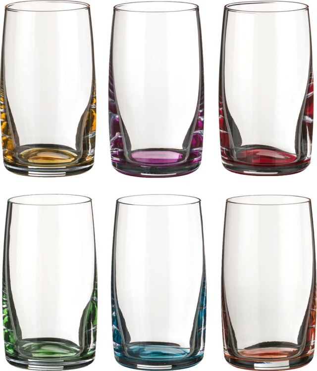 Набор стаканов для сока из 6 шт. "ideal/pavo" 250 мл высота=11,5 см (кор=1набор.) CRYSTALITE (669-036)
