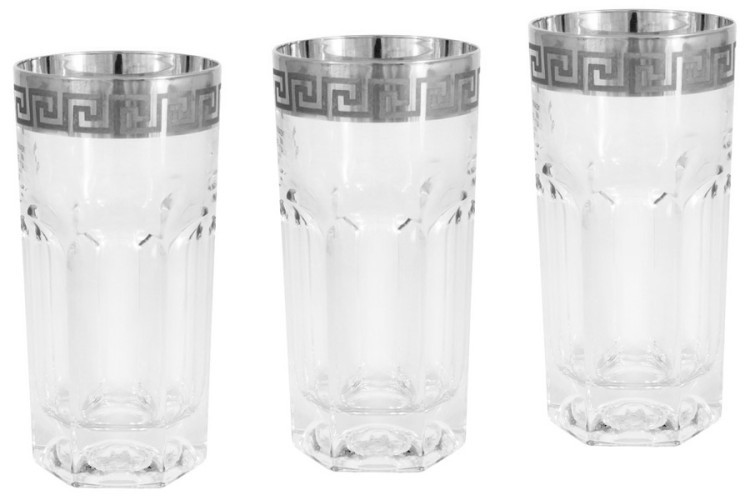 6 стаканов для воды Версаче серебро Same ( SM1046_299-S-AL )