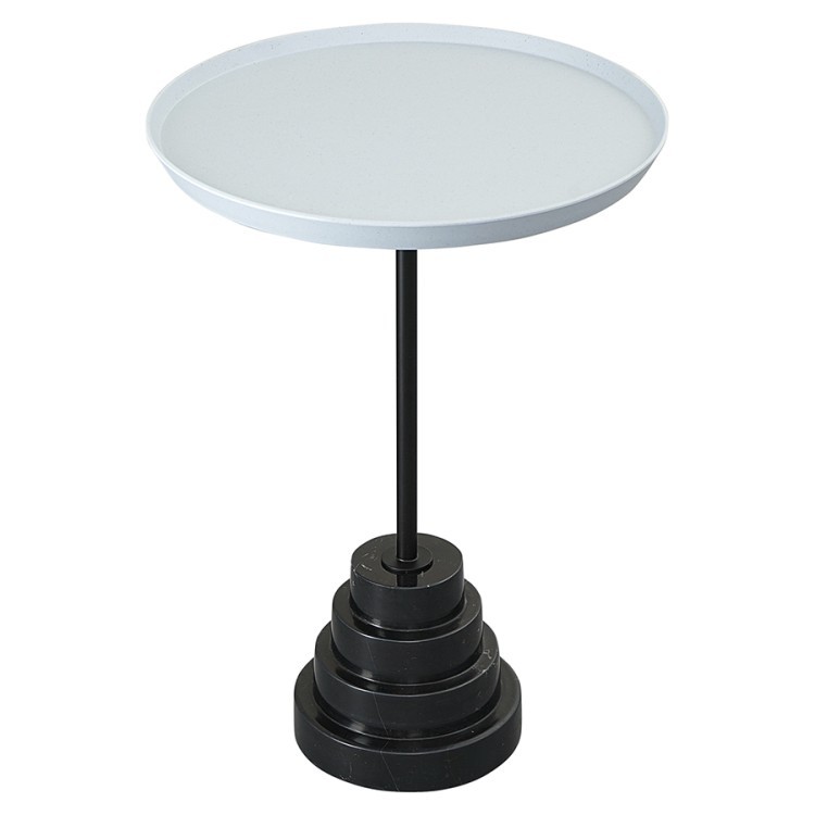 Столик кофейный sustainable collection, D37,7 см, серый/черный (76069)