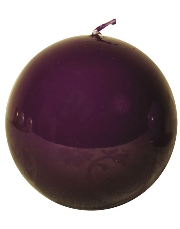 Свеча шар 8см фиолетовая (00000880)