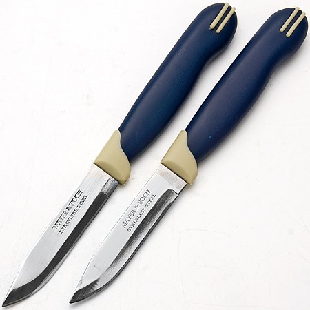 Ножи 2штуки 7,6см. ручка ПП на блистере МВ (23431)