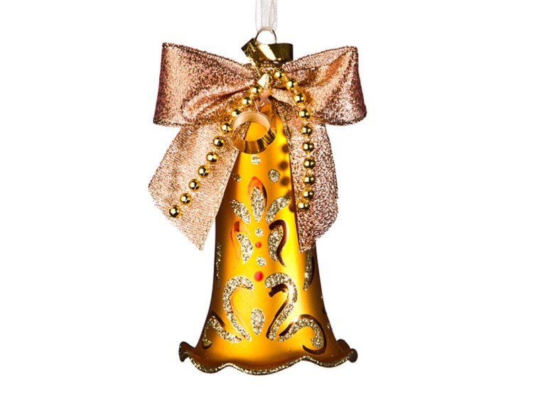 Ёлочное украшение "колокольчик сувенирный" высота=10 см.2 вида в ассортименте Оао"елочка" (860-093) 
