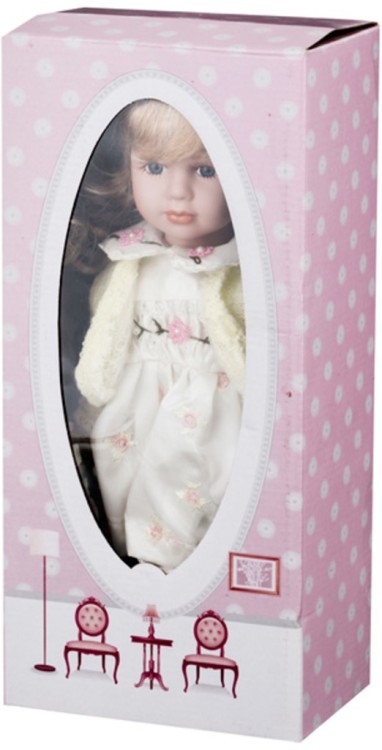 Фарфоровая кукла  "вера" с мягконабивным туловищем высота=30 см. (кор=12шт.) Lefard (485-240)
