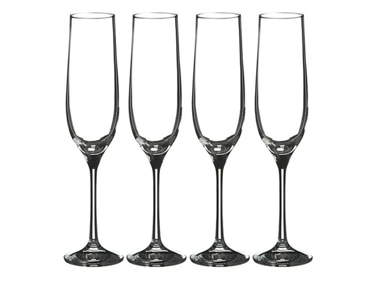 Набор бокалов для шампанского из 4 шт. "бар" 190 мл высота=24 см (кор=12набор.) Bohemia Crystal (674-275)