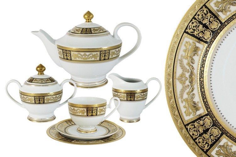 Чайный сервиз Елизавета 23 предмета на 6 персон - MI2-K7703-Y7_23A-AL Midori