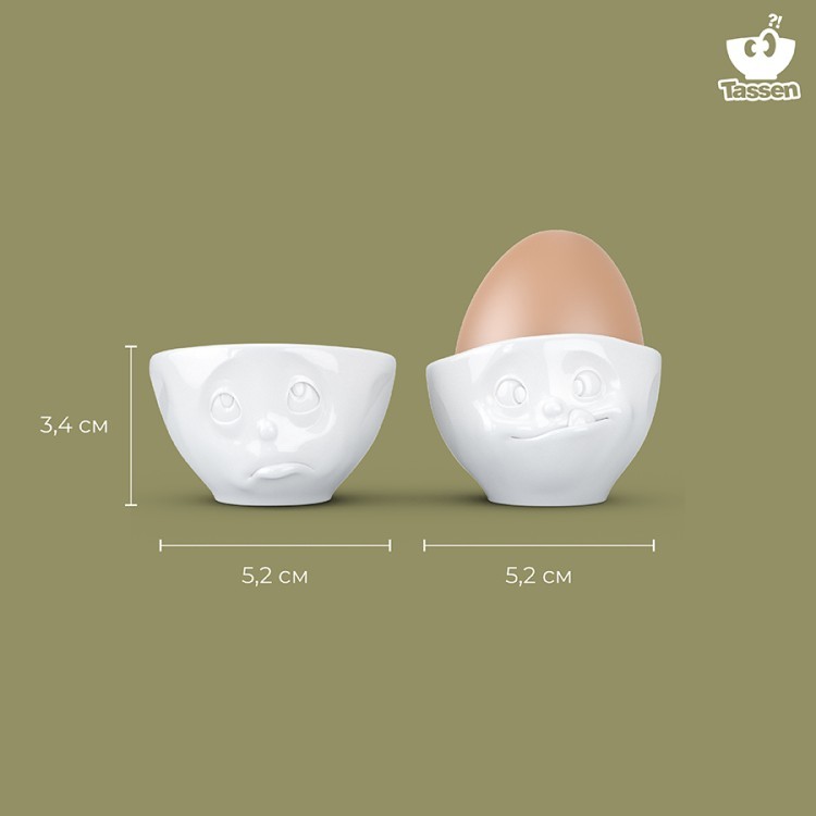 Набор подставок для яиц tassen oh please & tasty, 2 шт, белый (71257)
