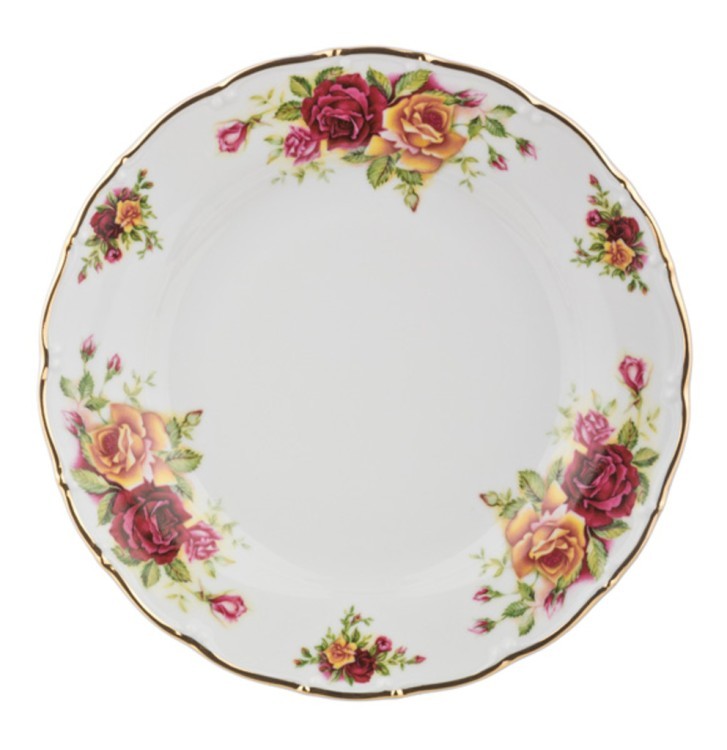 Набор тарелок "английские розы", 6 шт., диаметр=25 см Bohemia Porcelan (655-218) 
