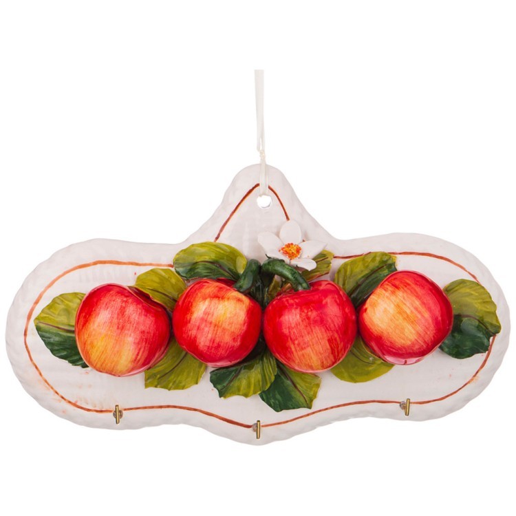 Вешалка для кухонных полотенец "яблоки" длина=28 см. ORGIA (335-040)