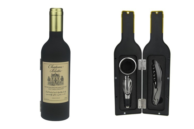 Винный набор 3 пр. Бутылка матовая с золотой пробкой - WT608005RG-AL Wine Tools