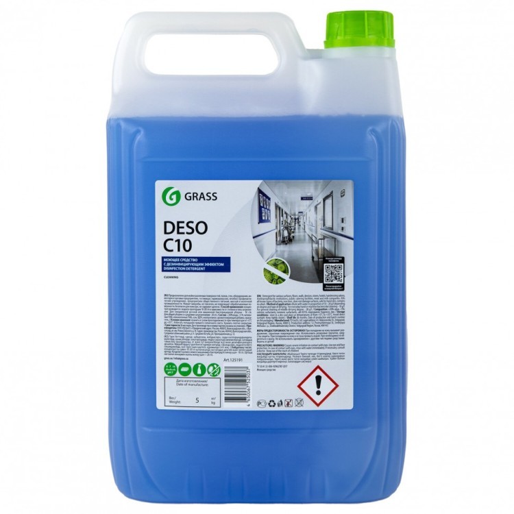 Средство моющее c дезинфицирующим эффектом 5 кг GRASS DESO C10 концентрат 125191 605608 (1) (94952)