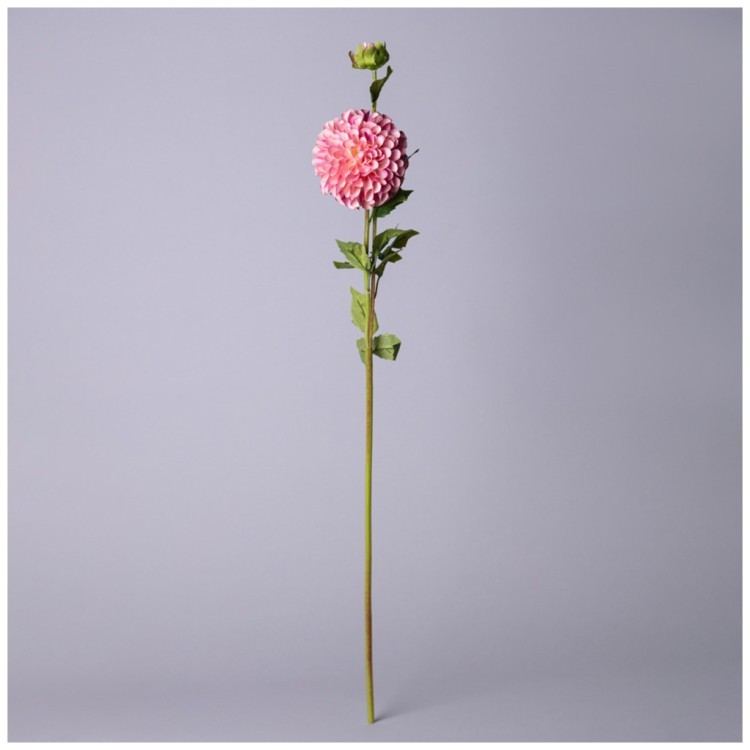 Цветок искусственный георгина длина=80см , цвет марсала  мал.уп.=36шт Lefard (535-430)