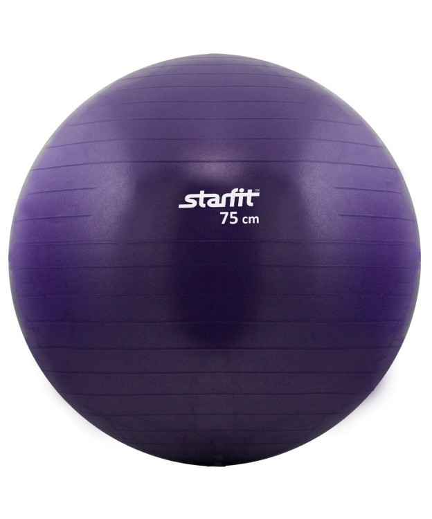 Мяч гимнастический GB-101 75 см,антивзрыв, фиолетовый (129921)