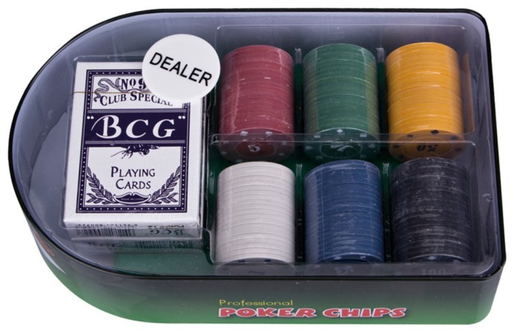 Игра для взрослых "казино" 15*24*6 см 120 фишек + 2 колоды карт (кор=20шт.) Polite Crafts&gifts (446-302)