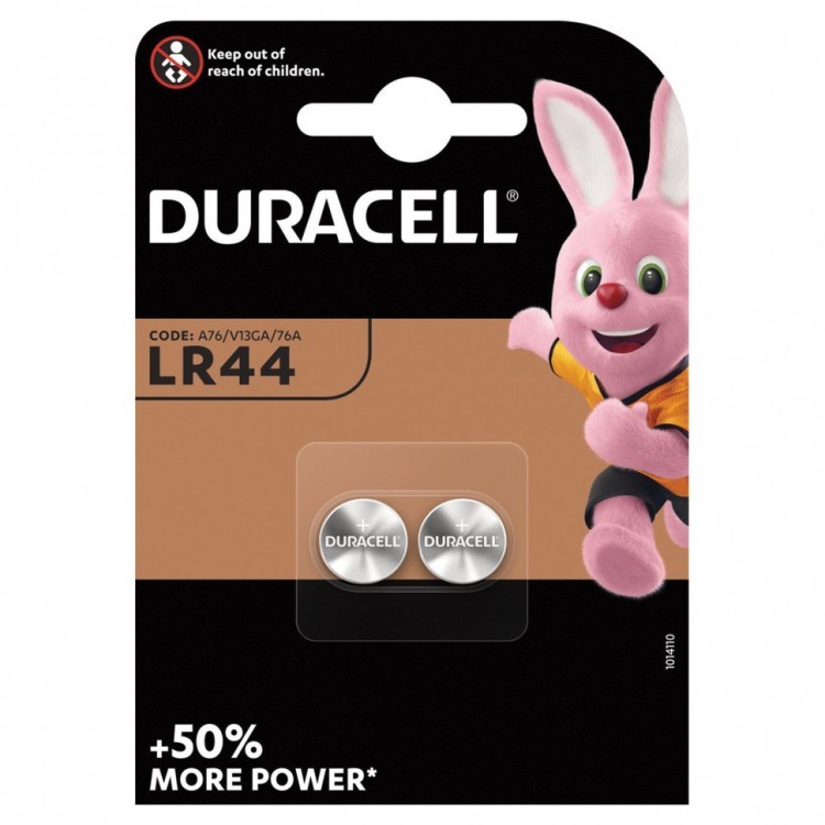 Батарейки алкалиновые Duracell LR44 (V13GA) 2 шт 81488664 (76375)