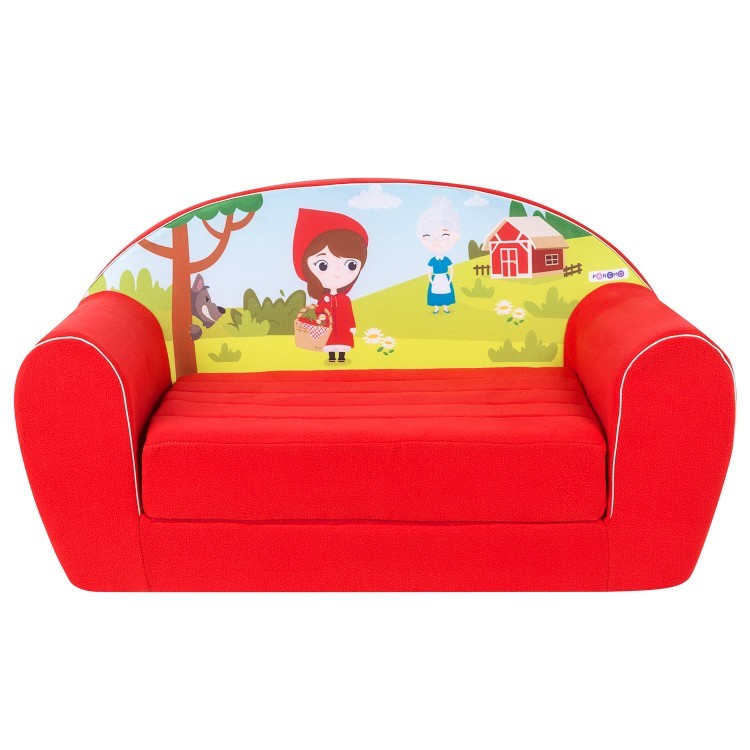 Раскладной бескаркасный (мягкий) детский диван серии "Сказки", Красная шапочка (PCR320-130)
