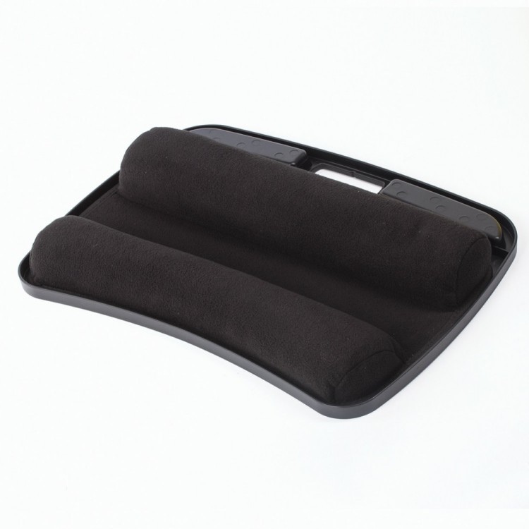 Подставка-столик с мягкими подушками для ноутбука BRAUBERG 480х335 мм черный 512668 (1) (94378)