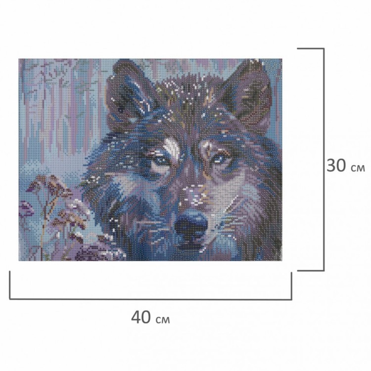 Алмазная мозаика 30х40 см Остров Сокровищ Волк без подрамника 662565 (1) (89023)