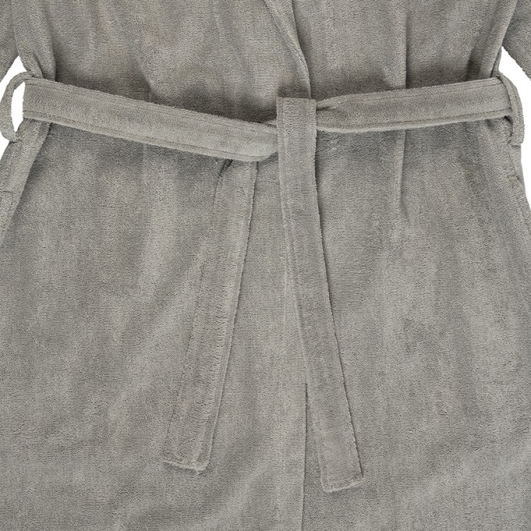 Халат махровый из чесаного хлопка серого цвета из коллекции essential, размер xl (75421)