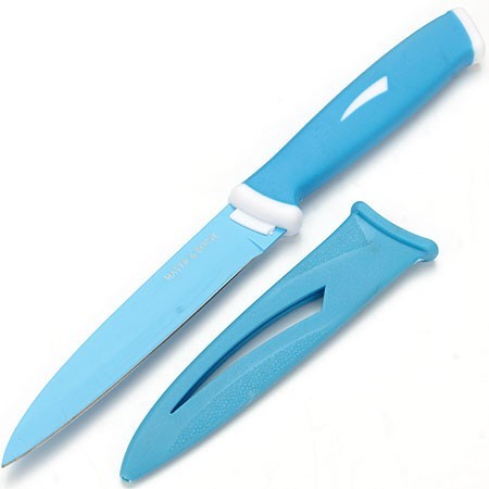 Нож СИНИЙ 25 см в футл. антибактер/покр МВ (22128-3)