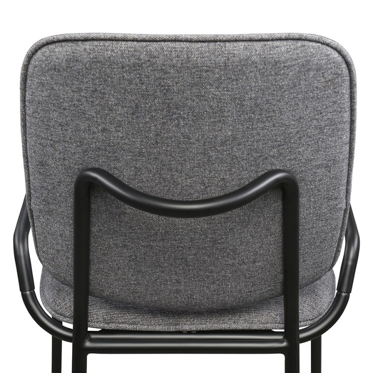 Набор из 2 стульев ror, double frame, рогожка, черный /серый (76882)