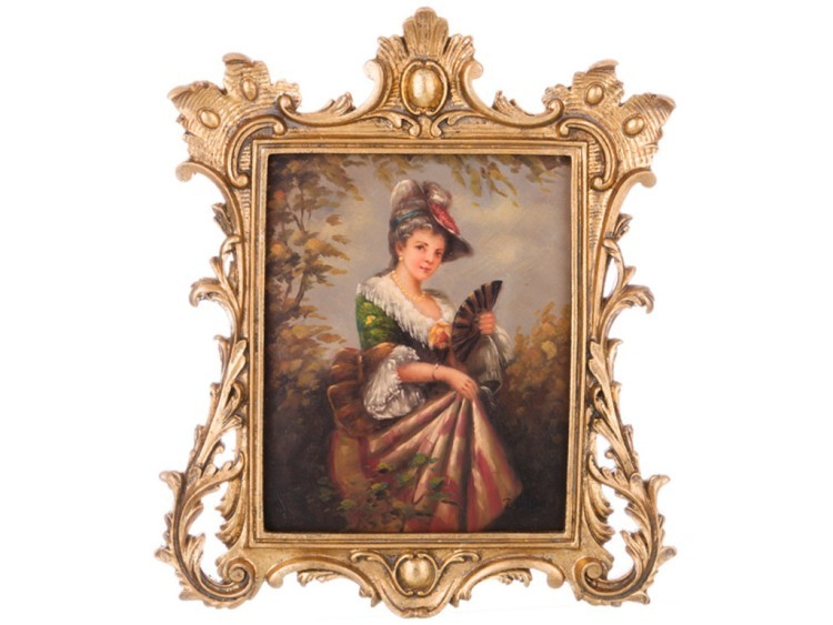 Картина "дама с веером" 34*38*4 см. Frame Factory (61-332) 