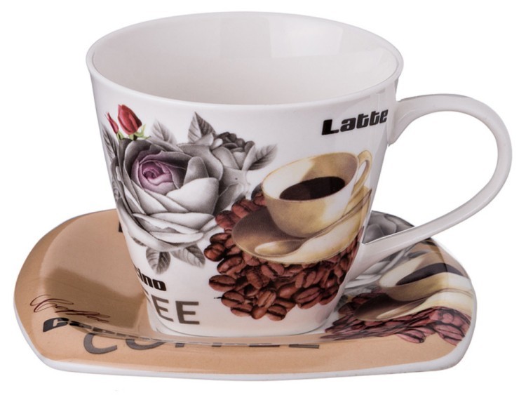 Чайный набор на 1 персону "coffee latte" 2пр. 220 мл. Lefard (165-370)
