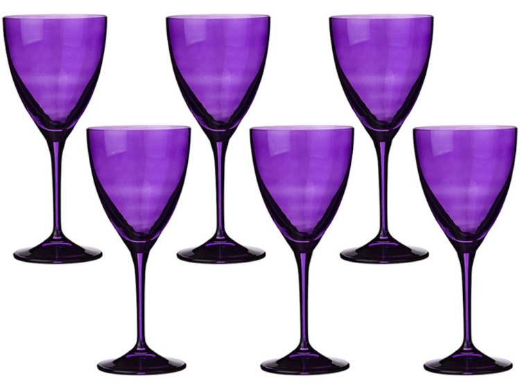 Набор бокалов для вина из 6 шт. "kate" 250 мл.высота=19 см. (кор=8набор.) Bohemia Crystal (674-576)