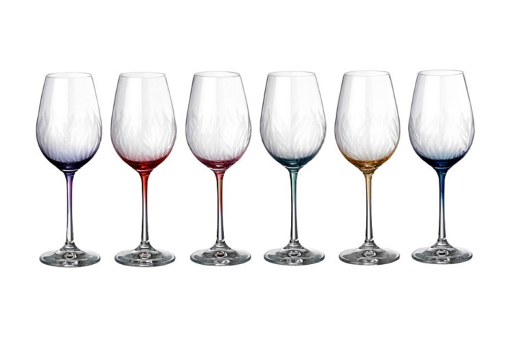 Набор бокалов для вина из 6 шт."виола q8417" 250 мл. высота=21 см. Crystalex Cz (674-209) 