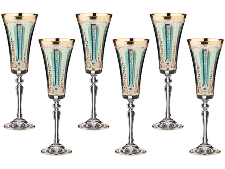 Набор бокалов для шампанского из 6 шт. "сиело" 180 мл.высота=22 см. Combi (666-054)