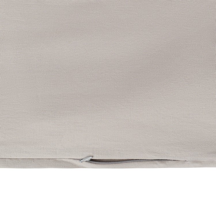 Комплект постельного белья изо льна и хлопка серо-бежевого цвета из коллекции essential, 200х220 см (77128)
