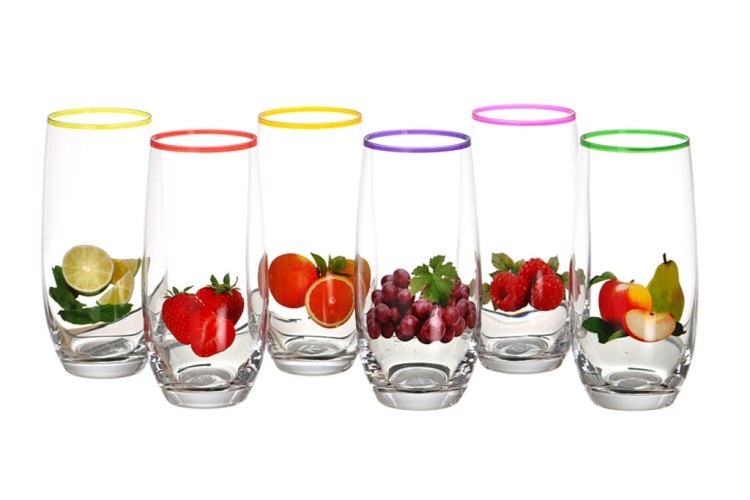 Набор стаканов из 6 шт."фрукты" 350 мл. Crystalex Cz (674-240) 