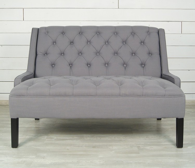 Прямой серый диван на ножках KY-3197-ET