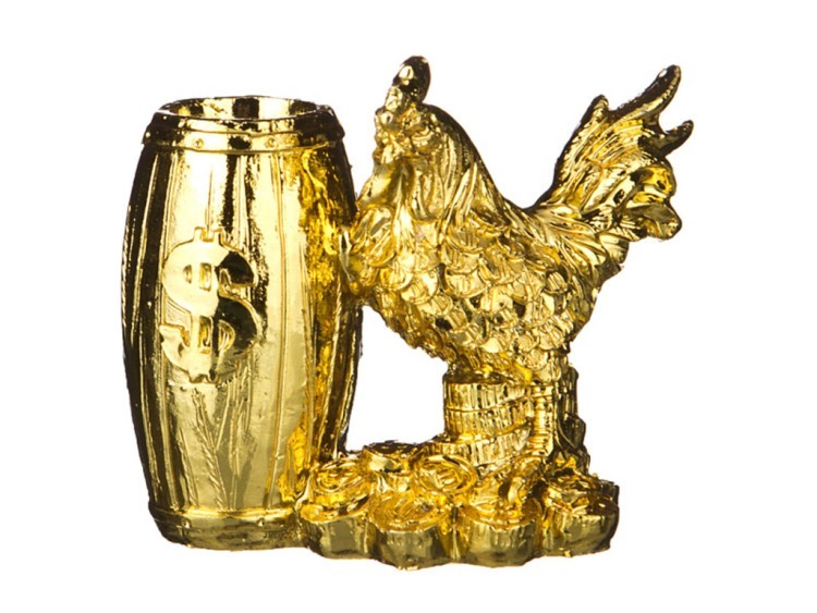 Подставка под зубочистки "золотой петушок" 5*2,5*4,7 см. Polite Crafts&gifts (117-253) 