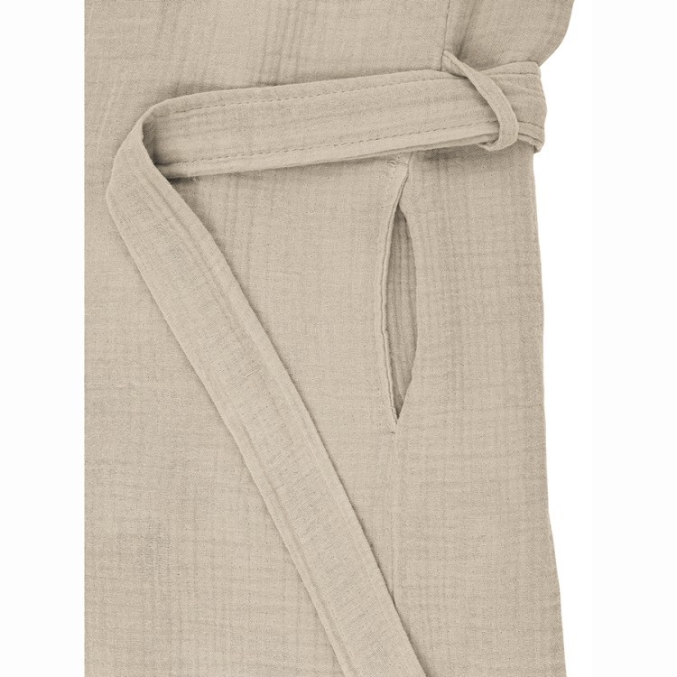 Халат из многослойного муслина бежевого цвета из коллекции essential, размер s (75388)