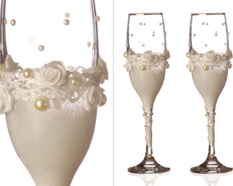 Набор бокалов для шампанского из 2 шт. с золотой каймой 170 мл. Посуда ООО (802-510093)