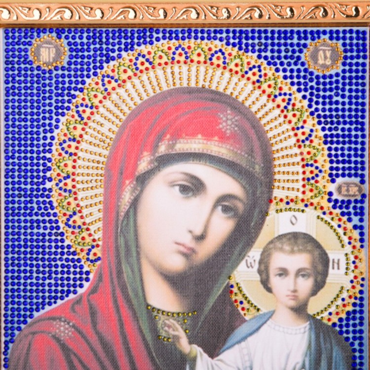 Картина казанская икона божией матери 40х36см (562-057-37) 