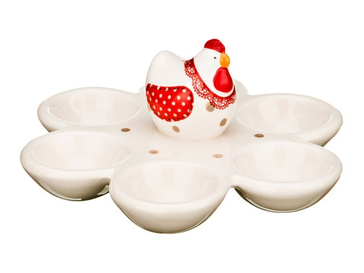 Тарелка для яиц "курица" диаметр=16 см.высота=7 см. Hebei Grinding (493-538) 