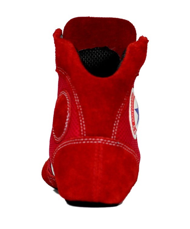Обувь для самбо WS-3030, замша, красная (161266)