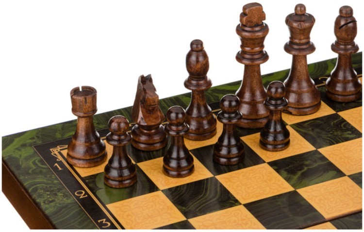 Набор игр 3 в 1 "малахит": шахматы, шашки, нарды 40*40 см (кор=6шт.) Фотьев В.а. (28-340)