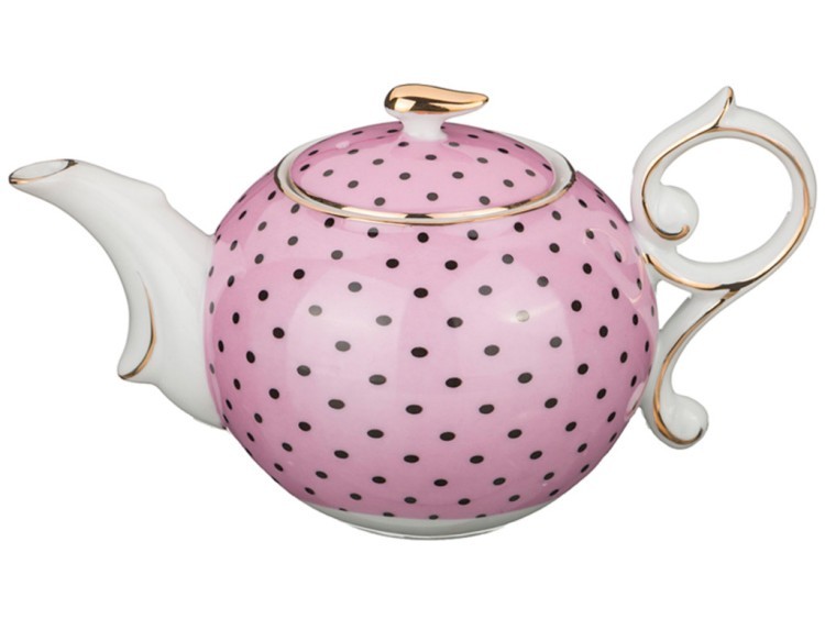 Заварочный чайник "розовый в горошек" 250 мл. Lefard (85-1006)