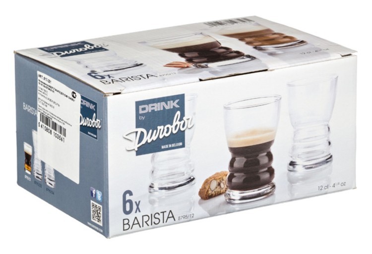 Набор стаканов для кофе из 6 шт. "barista" 120 мл. высота=8,5 см. Durobor Group (617-051) 
