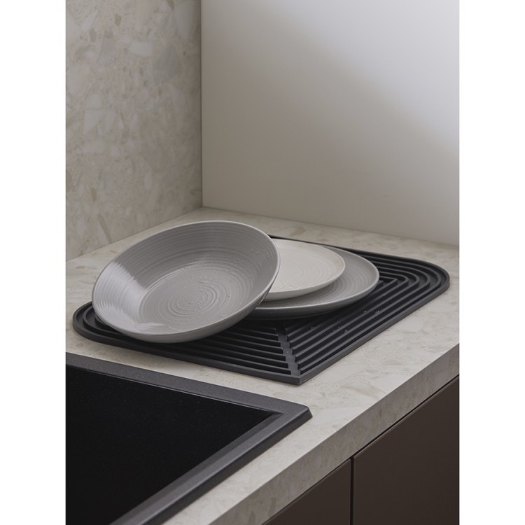 Коврик для сушки посуды dry flex, 34,6х44,6 см, темно-серый (77271)