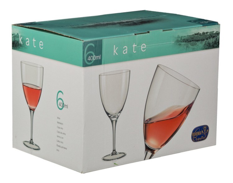 Набор бокалов для вина из 6 шт. "кейт" 400 мл..высота=20 см. Crystalex Cz (674-487) 