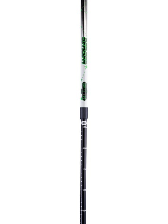 Палки для скандинавской ходьбы Starfall, 77-135 см, 2-секционные, чёрный/белый/ярко-зелёный (291791)