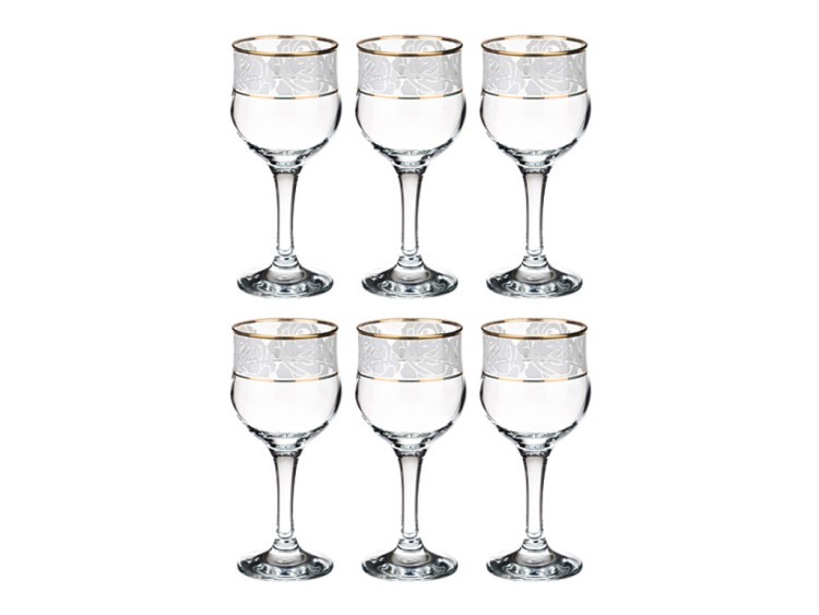 Набор бокалов для вина из 6 шт."белые розы" 240 мл. Алешина Р.р. (484-130) 