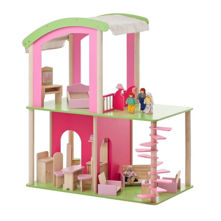 Флоренция - дом для мини-кукол и для Барби, DY-0103, с мебелью и куклами (DY-0103)